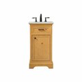 Elegant Decor 19 in. Single Bathroom Vanity, Natural Wood VF15019NW